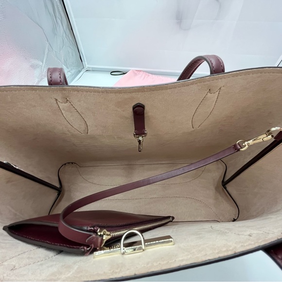 Kate spade ♠️ Flower Coated Canvas Pink Multi All Day Large Tote - Picture 12 of 15